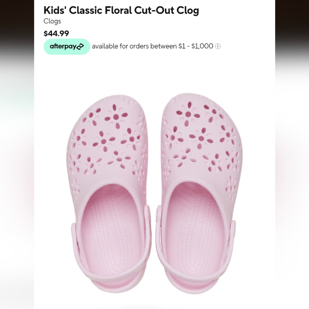 Crocs Kid's Classic Floral Cut-out Clogs